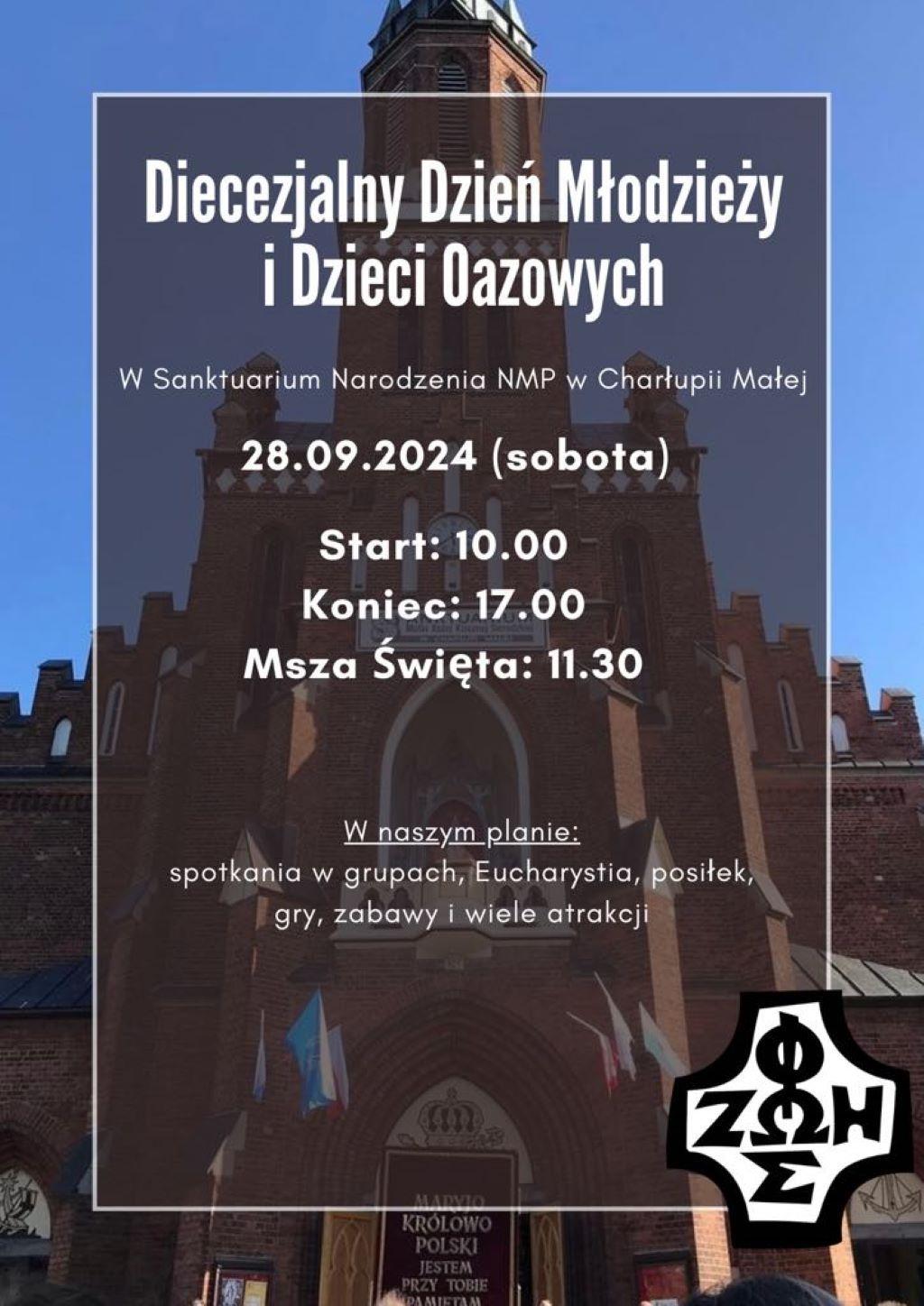 Charłupia Mała: Diecezjalny Dzień Młodzieży i Dzieci Oazowych (zaproszenie)