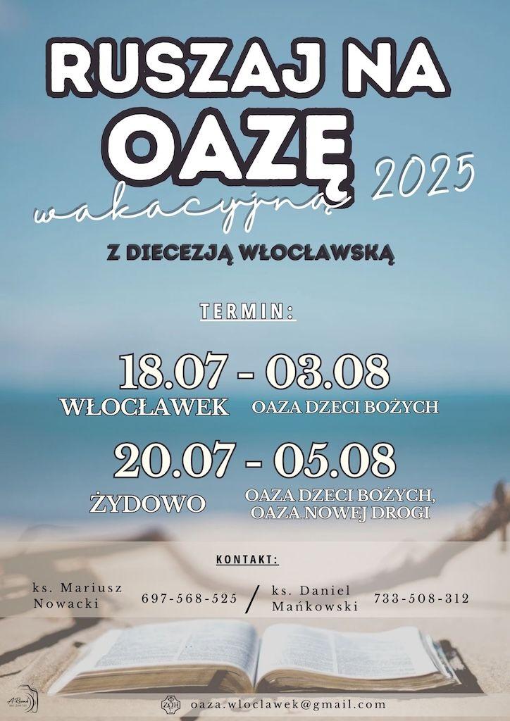 Rekolekcje oazowe w diecezji włocławskiej (zaproszenie)