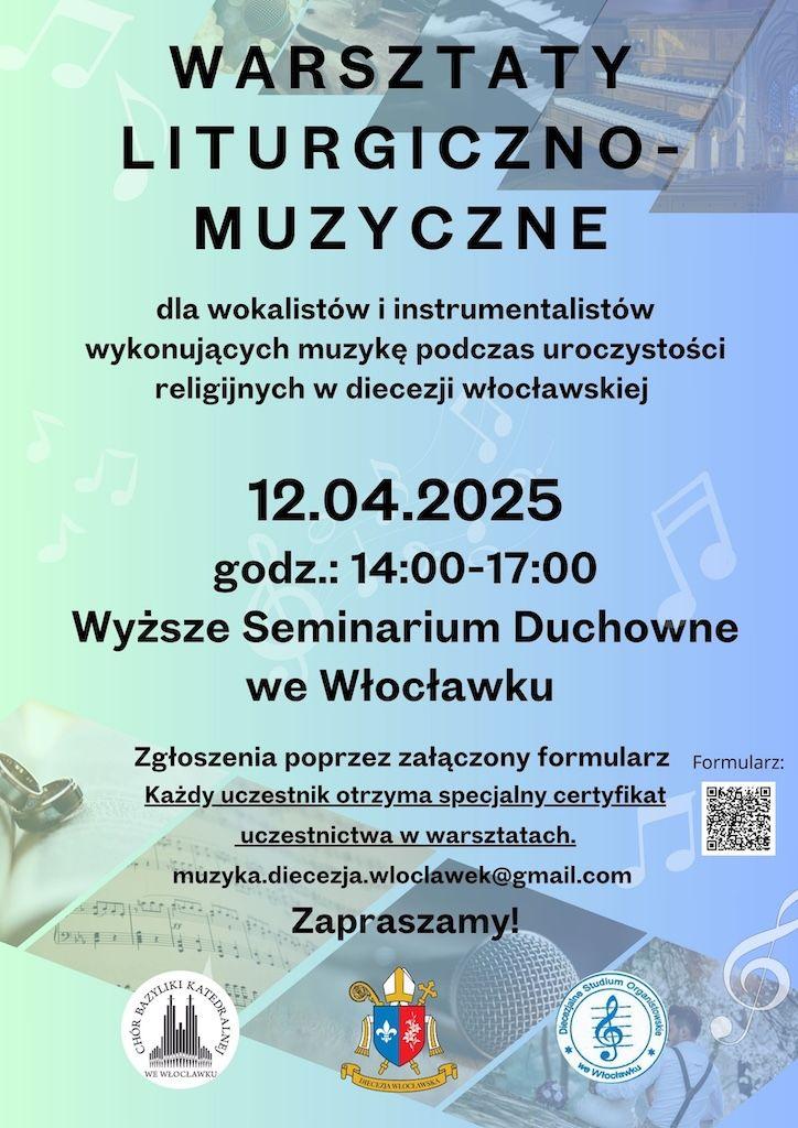 Włocławek, WSD: Warsztaty liturgiczno-muzyczne (zaproszenie)