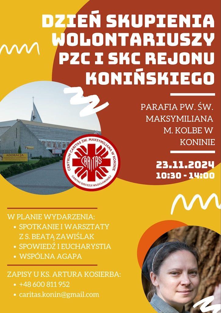 Konin: Rejonowy dzień skupienia wolontariuszy Caritas (zaproszenie)