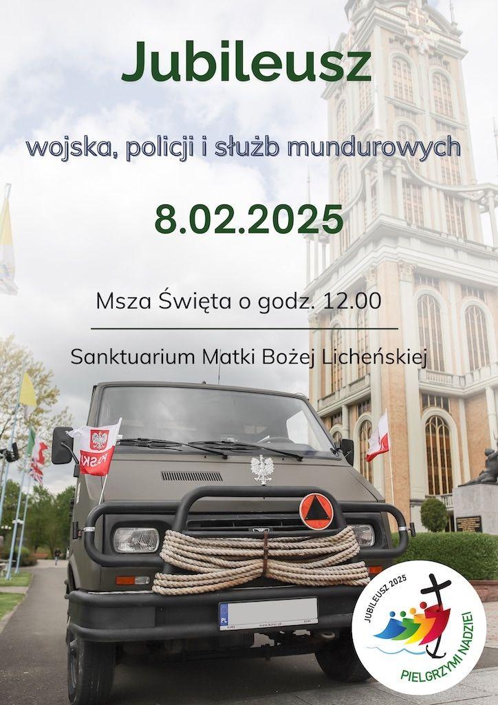 Jubileusz wojska, policji i służb mundurowych w Licheniu (zaproszenie)