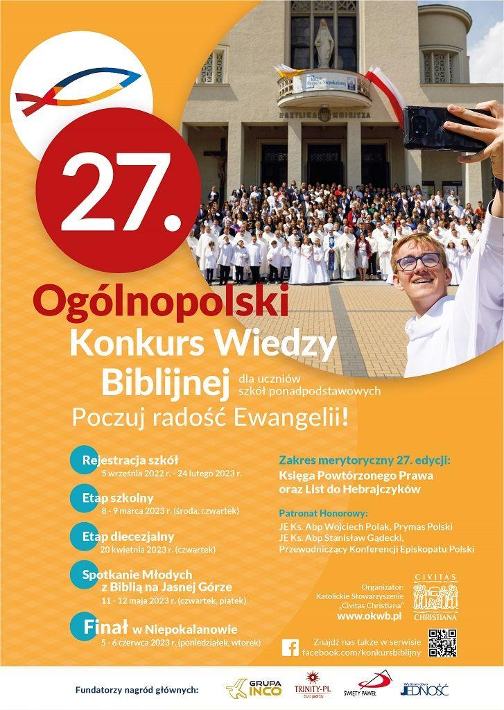 Rusza 27. edycja Ogólnopolskiego Konkursu Wiedzy Biblijnej (zapowiedź i inforamcje)