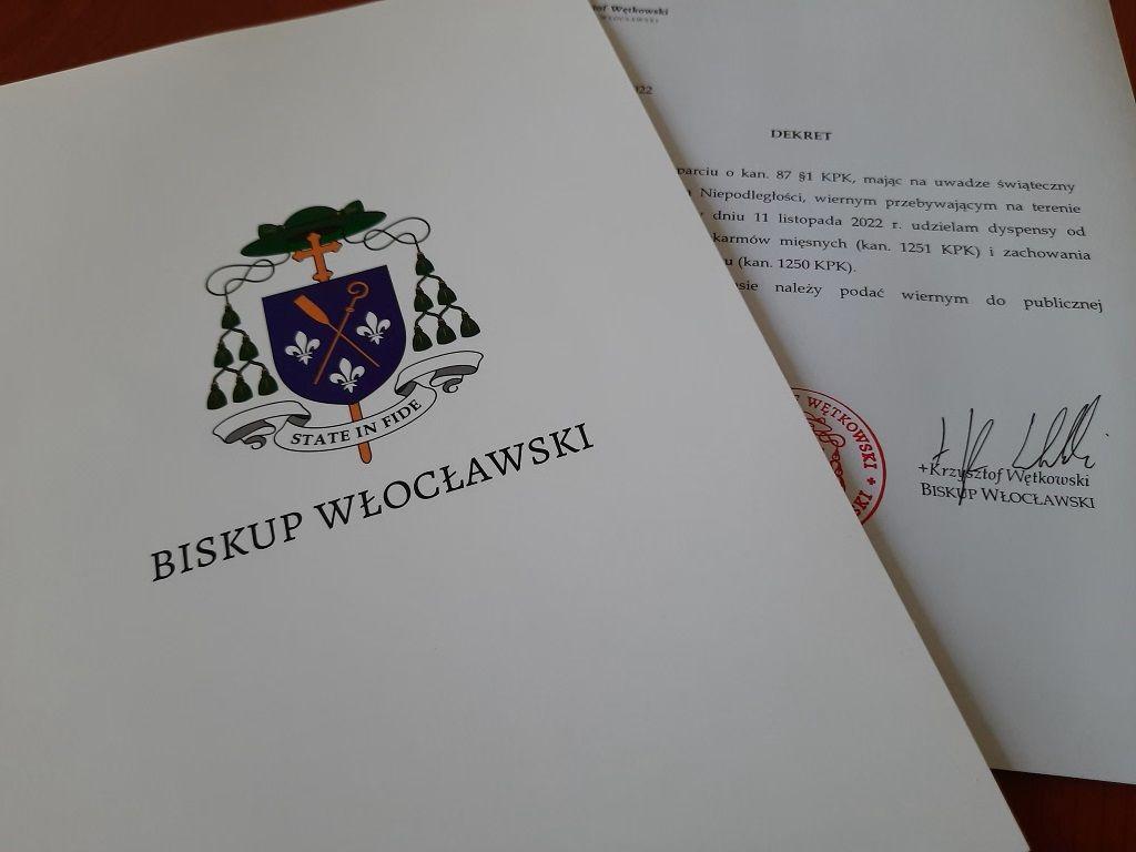 Biskup Włocławski udzielił dyspensy na dzień 11 listopada
