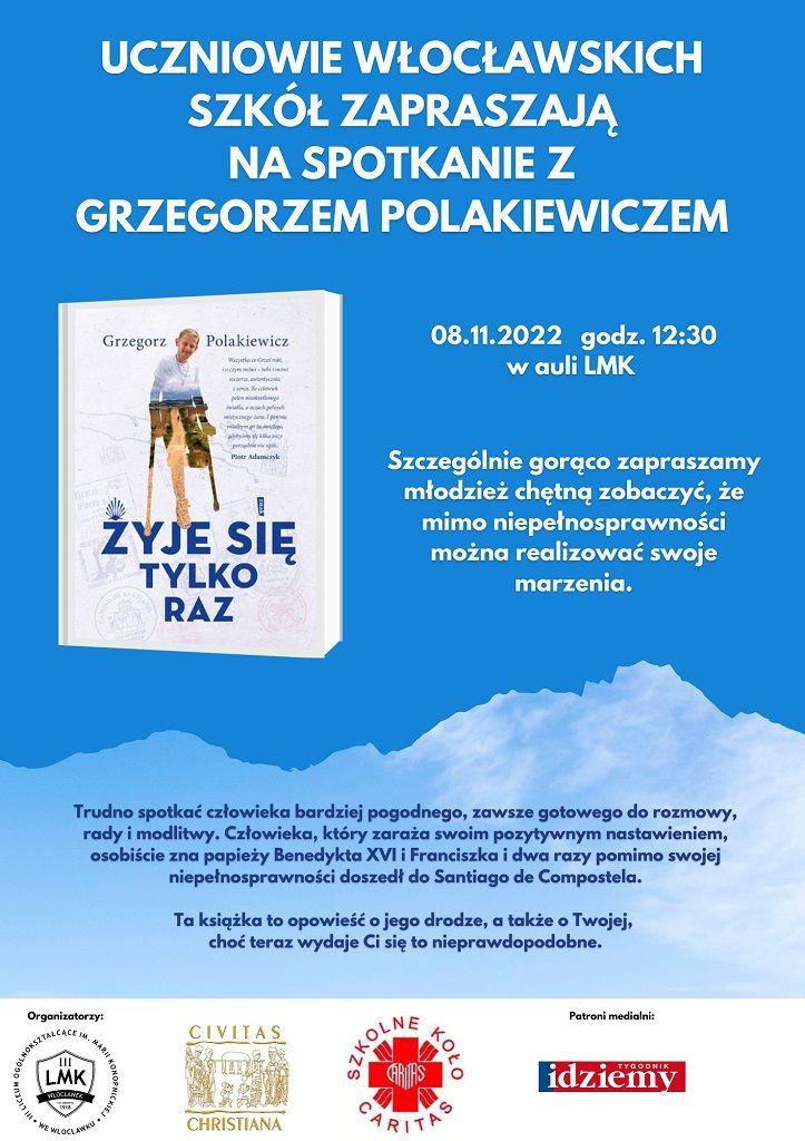 Spotkanie z Grzegorzem Polakiewiczem (zaproszenie)