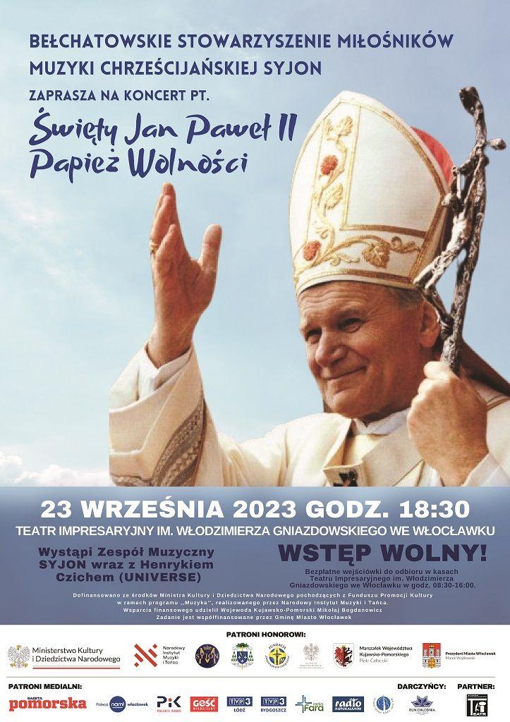 Włocławek: koncert papieski w Teatrze Impresaryjnym (zaproszenie)
