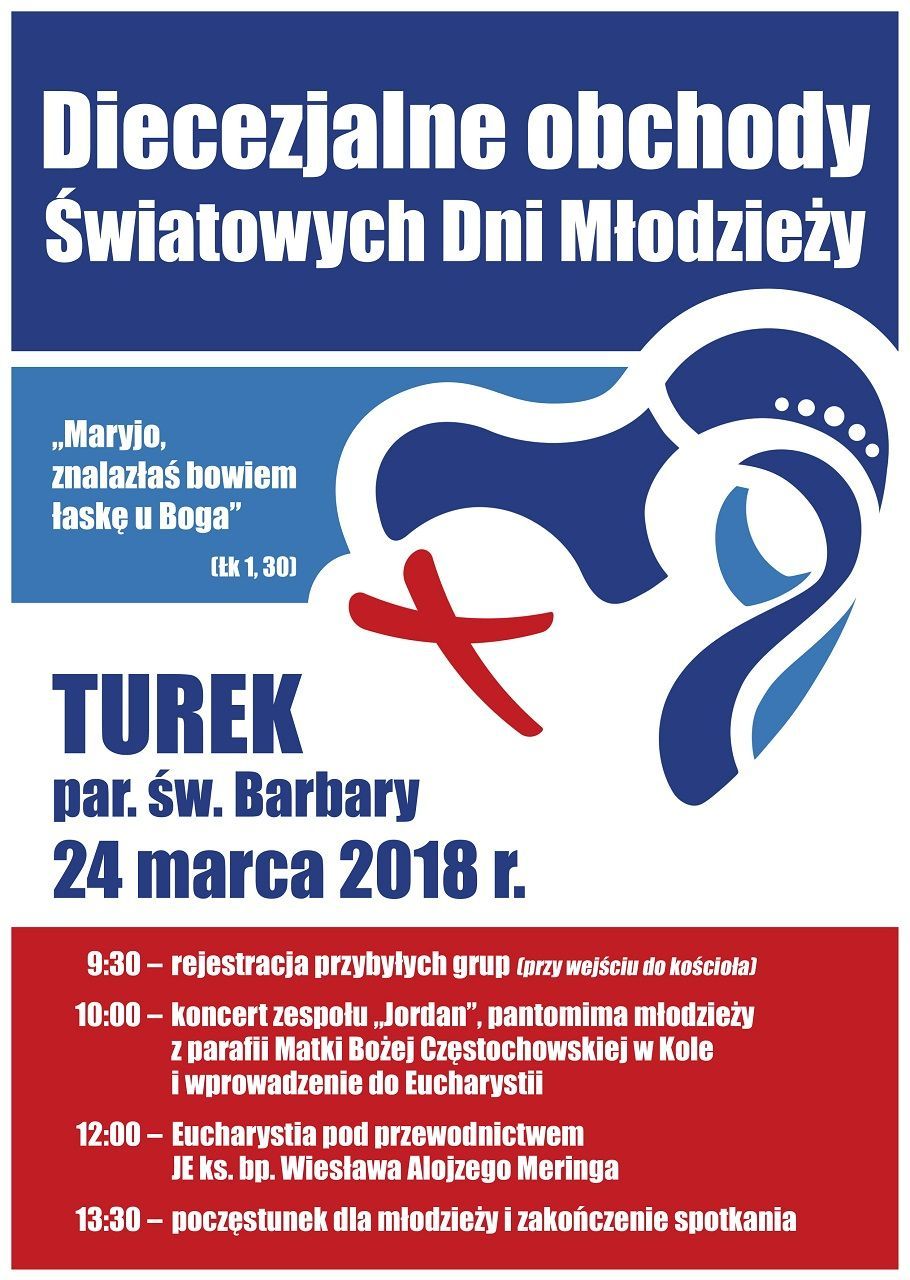 Diecezjalne obchody Światowych Dni Młodzieży w Turku (zaproszenie)