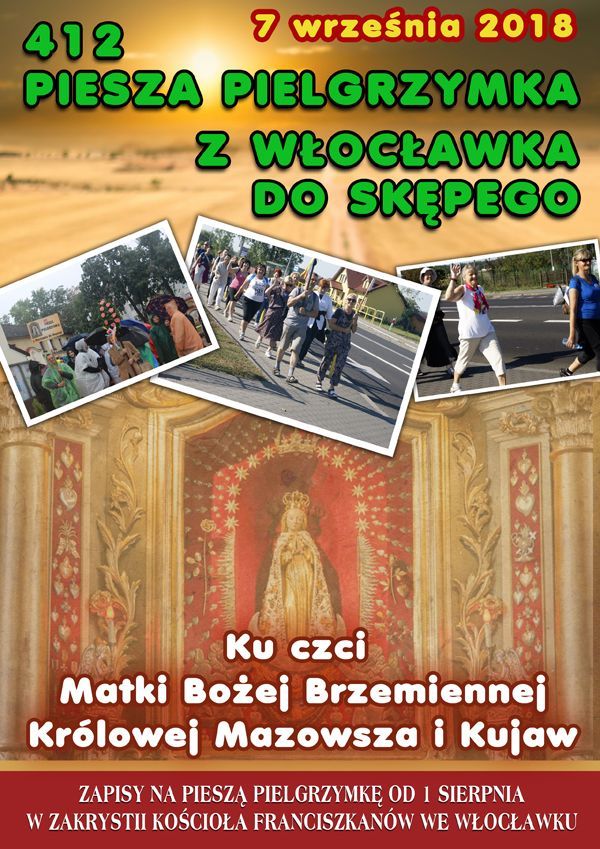412. Piesza Pielgrzymka z Włocławka do Skępego (zaproszenie)