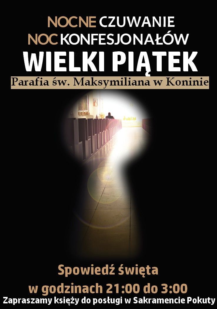 Konin: noc konfesjonałów w parafii św. Maksymiliana (zapowiedź)
