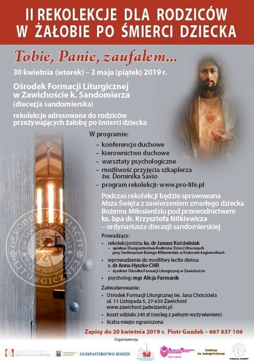 Rekolekcje dla rodziców w żałobie po śmierci dziecka (zapowiedź)