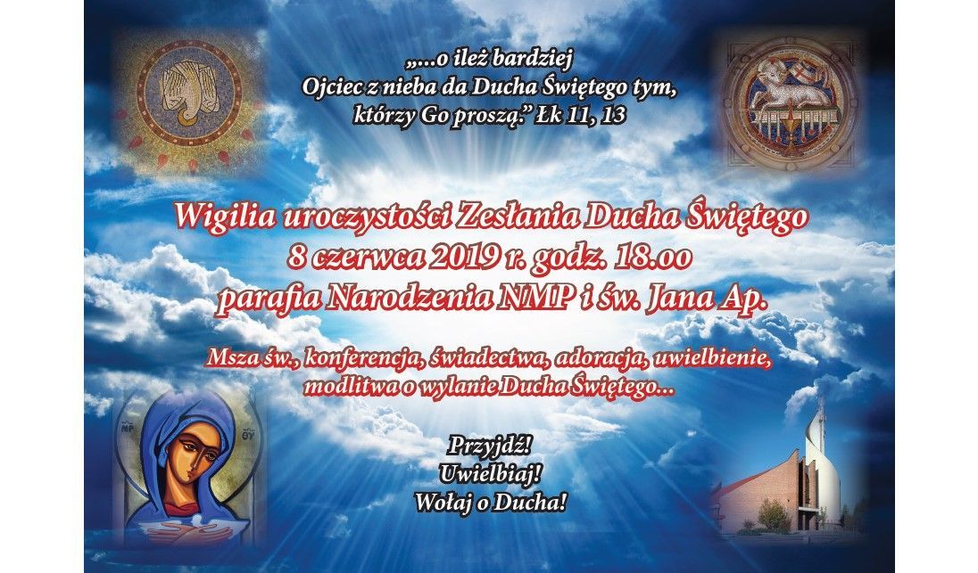 Wigilia uroczystości Zesłania Ducha Świętego (zapowiedź)