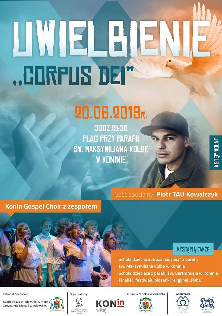 Uwielbienie "Corpus Dei" w Koninie (zapowiedź i zaproszenie)