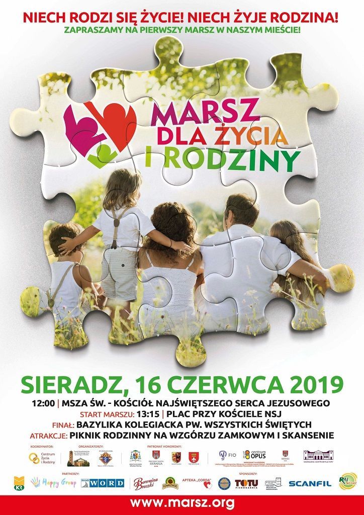Pierwszy sieradzki Marsz dla Życia i Rodziny (zaproszenie)