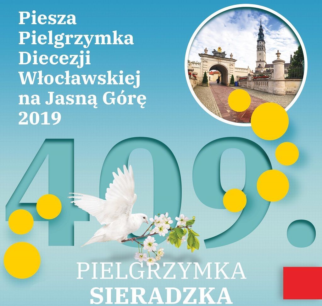 II kolumna Pieszej Pielgrzymki Diecezji Włocławskiej przygotowuje się do wyjścia na pielgrzymi szlak