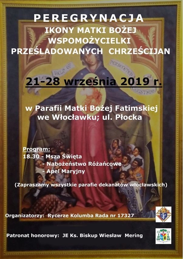 Włocławek: nawiedzenie wyjątkowej ikony w parafii Matki Bożej Fatimskiej (zapowiedź i zaproszenie)