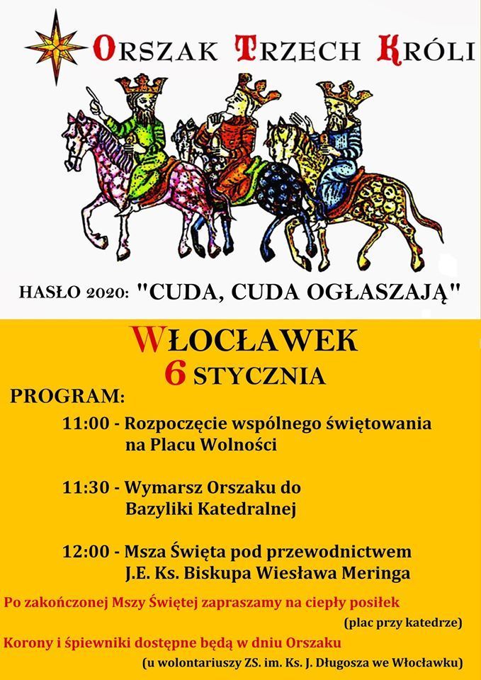 Orszak Trzech Króli we Włocławku (zaproszenie)