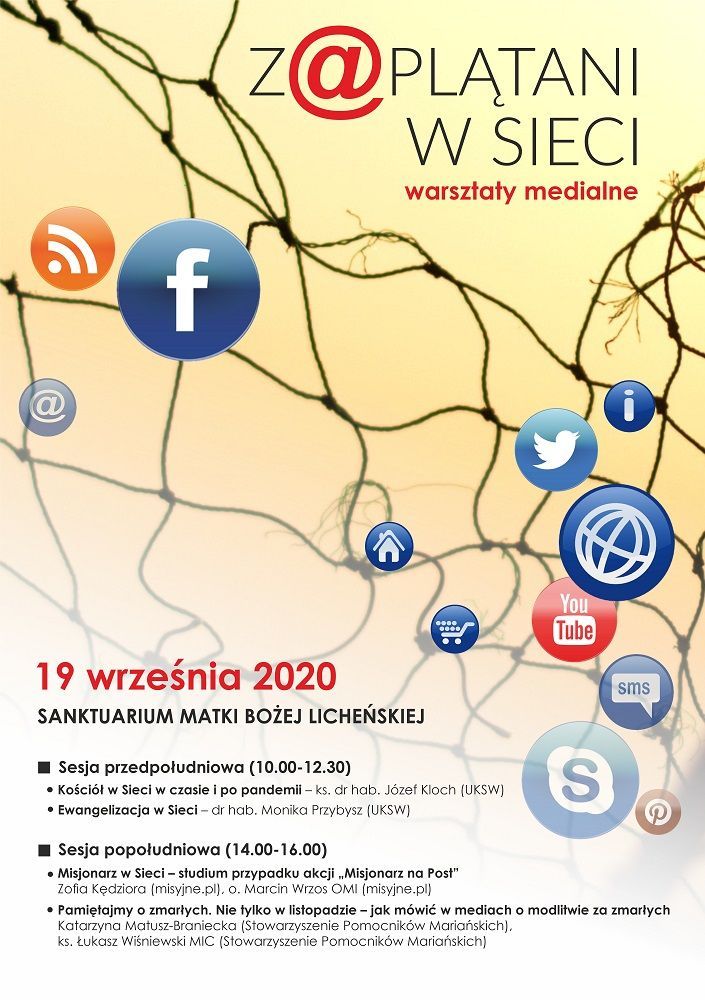 Licheń. Warsztaty medialne „Jak nie zaplątać się w sieci?” (zaproszenie)