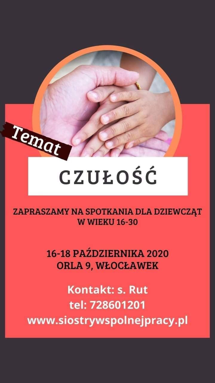 Spotkanie dla dziewcząt u Sióstr Wspólnej Pracy (zaproszenie)
