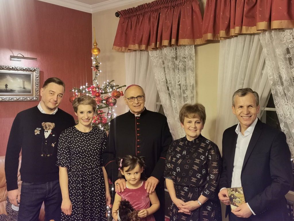 Biskup Włocławski z wizytą u Państwa Ryńców