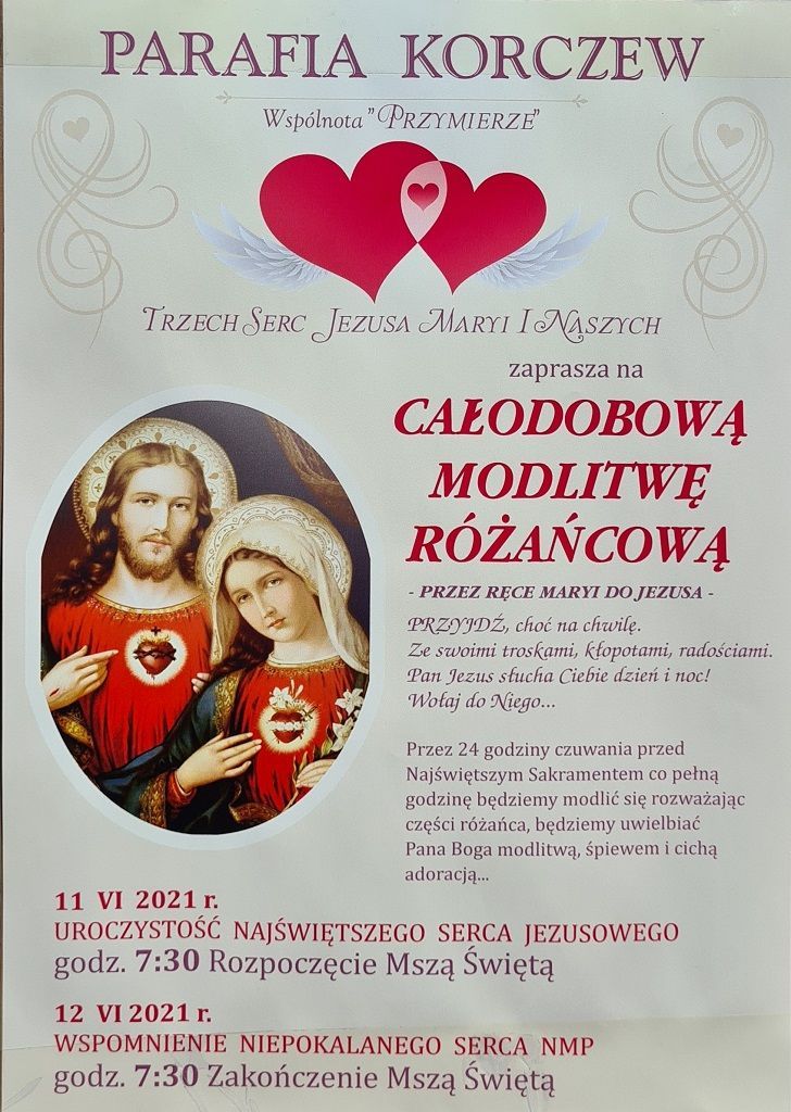 Korczew: całodobowa modlitwa różańcowa (zaproszenie)