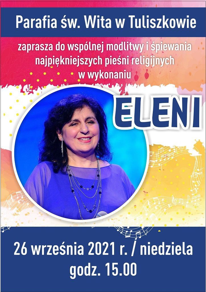 Tuliszków: koncert Eleni (zaproszenie)