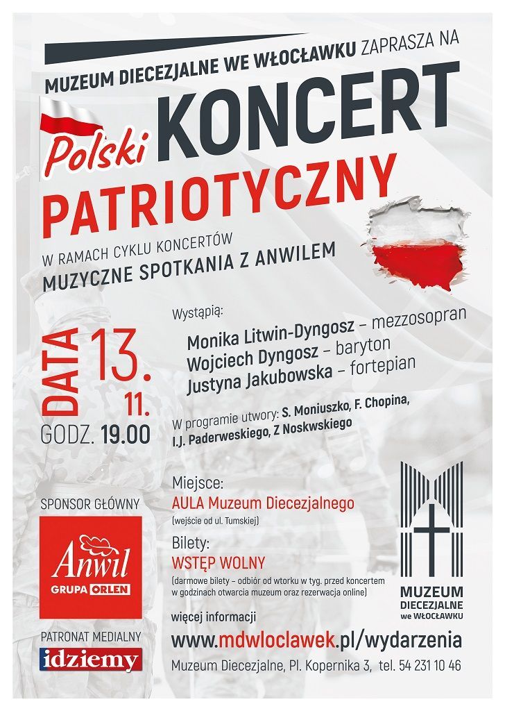 Koncert patriotyczny w Muzeum Diecezjalnym (zaproszenie)
