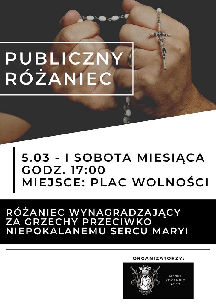 Konin: „Różaniec w przestrzeni publicznej naszego miasta” (zaproszenie)