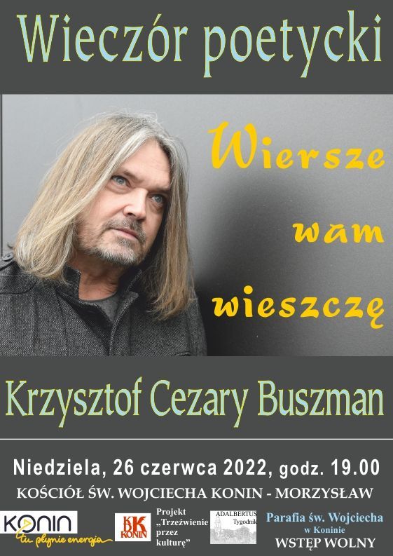 Czerwcowa Msza św. trzeźwościowa i wieczór poetycki w kościele św. Wojciecha w Koninie (zaproszenie)