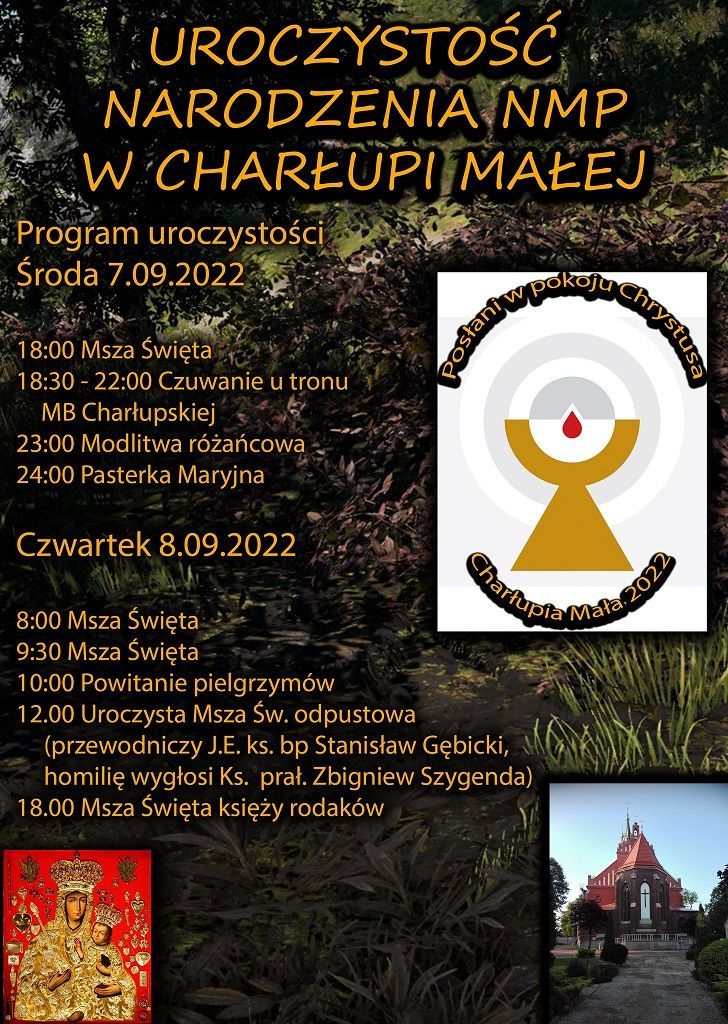 Uroczystości odpustowe w Charłupi Małej (zaproszenie)