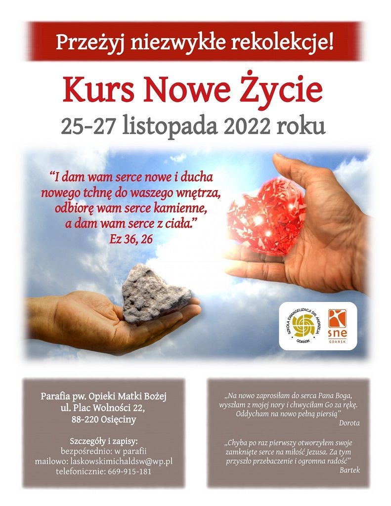 Osięciny: Kurs Nowe Życie (zaproszenie)