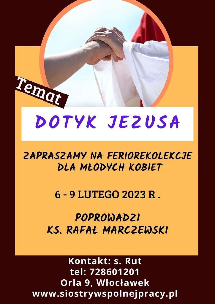 Feriorekolekcje dla młodych kobiet u Sióstr Wspólnej Pracy (zaproszenie)