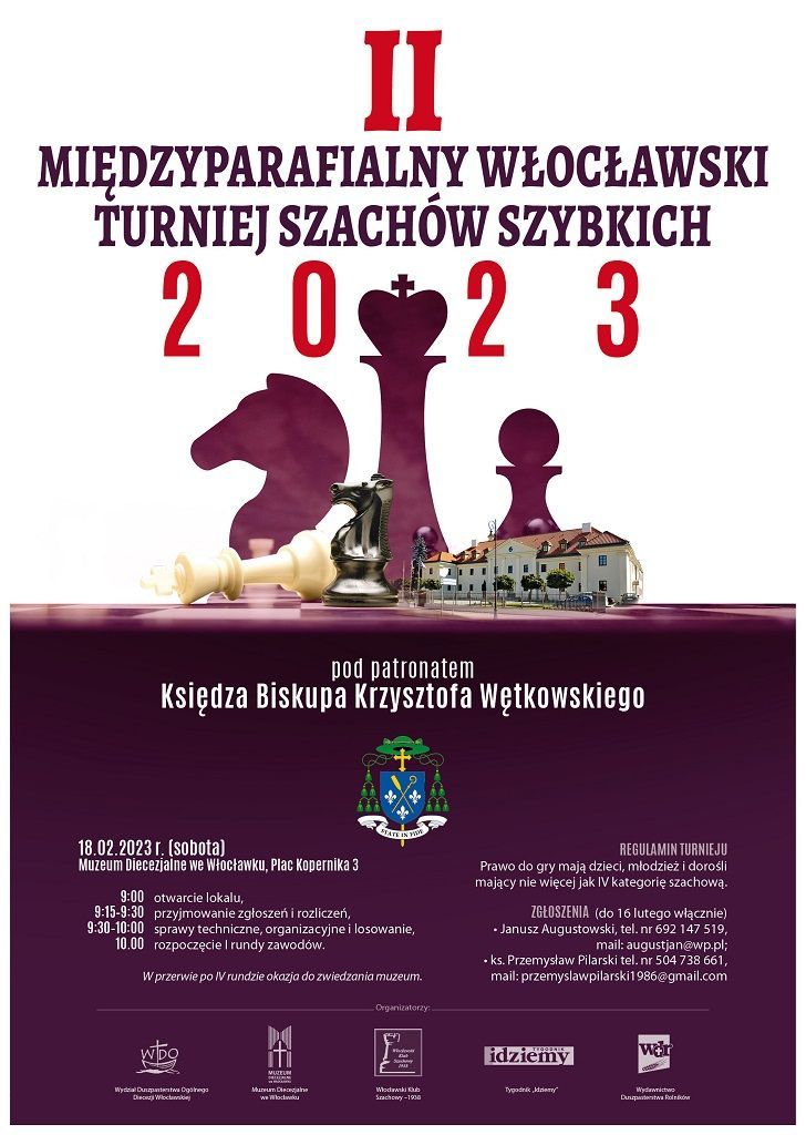 II międzyparafialny włocławski turniej szachów szybkich (zaproszenie i regulamin)
