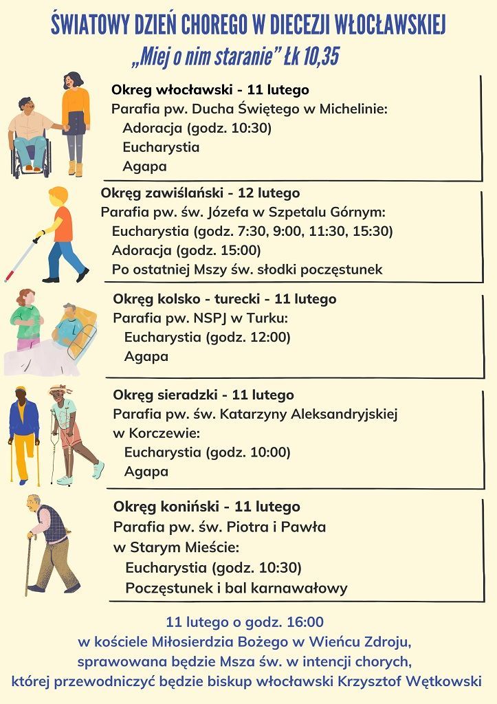 Światowy Dzień Chorego w diecezji włocławskiej (program)