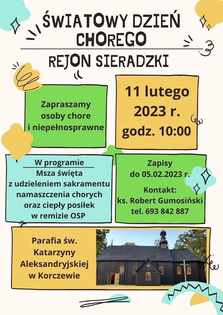 Światowy Dzień Chorego w rejonie sieradzkim (program, kontakt, zapisy)