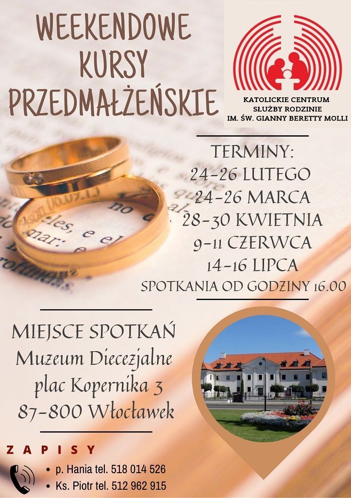 Weekendowe kursy przedmałżeńskie (zapowiedź)