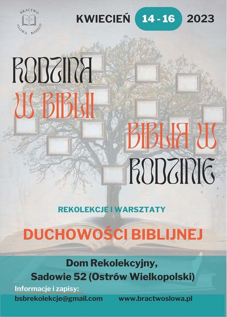 Rekolekcje i warsztaty z duchowości biblijnej (zaproszenie)