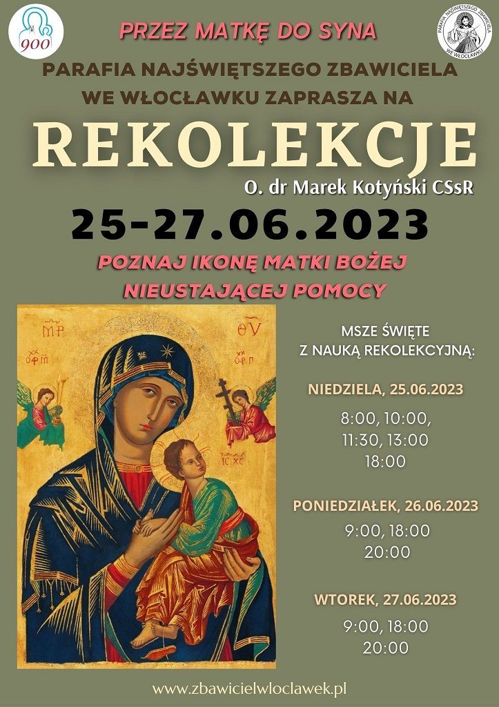 Włocławek: rekolekcje maryjne w parafii Najświętszego Zbawiciela (zaproszenie)