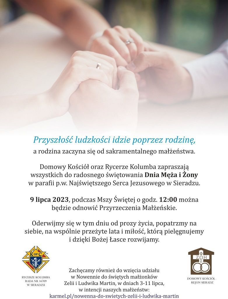 Sieradz: Dzień Męża i Żony (zaproszenie)