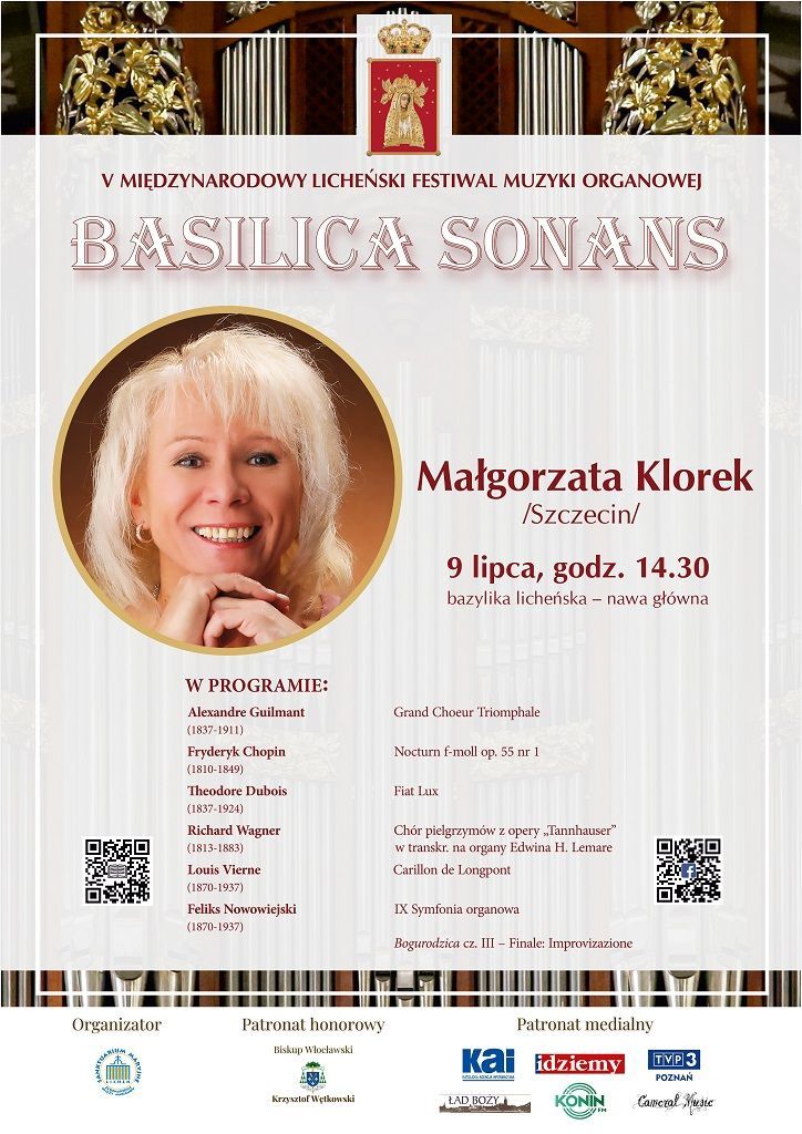 V Międzynarodowy Licheński Festiwal Muzyki Organowej "Basilica Sonans" (zaproszenie)