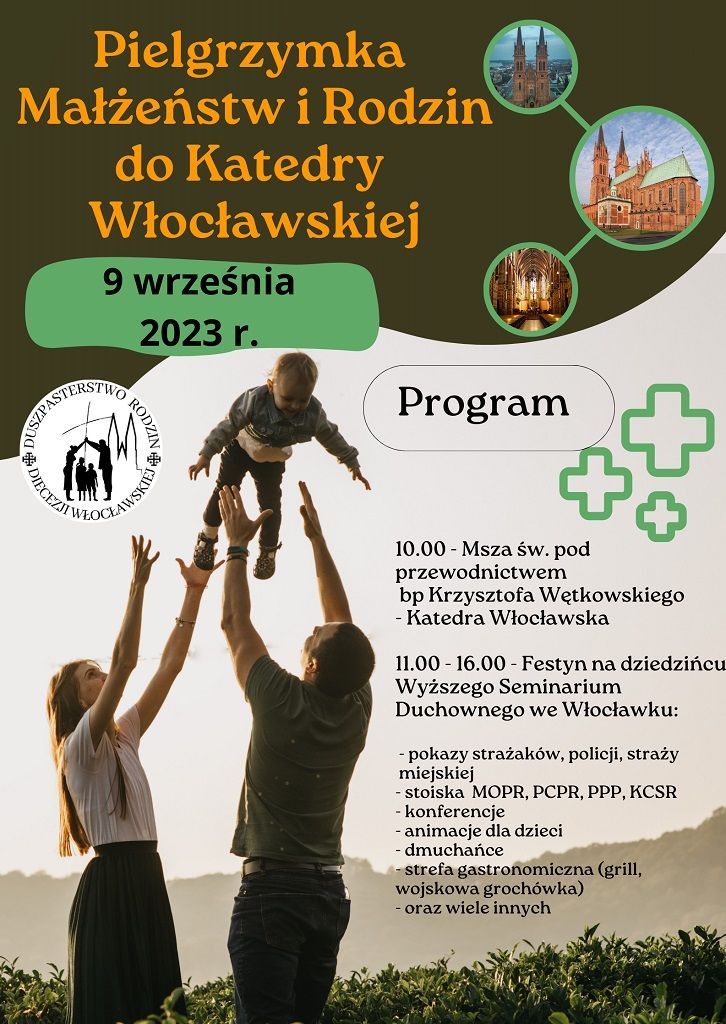 Pielgrzymka Małżeństw i Rodzin do włocławskiej katedry (zaproszenie)