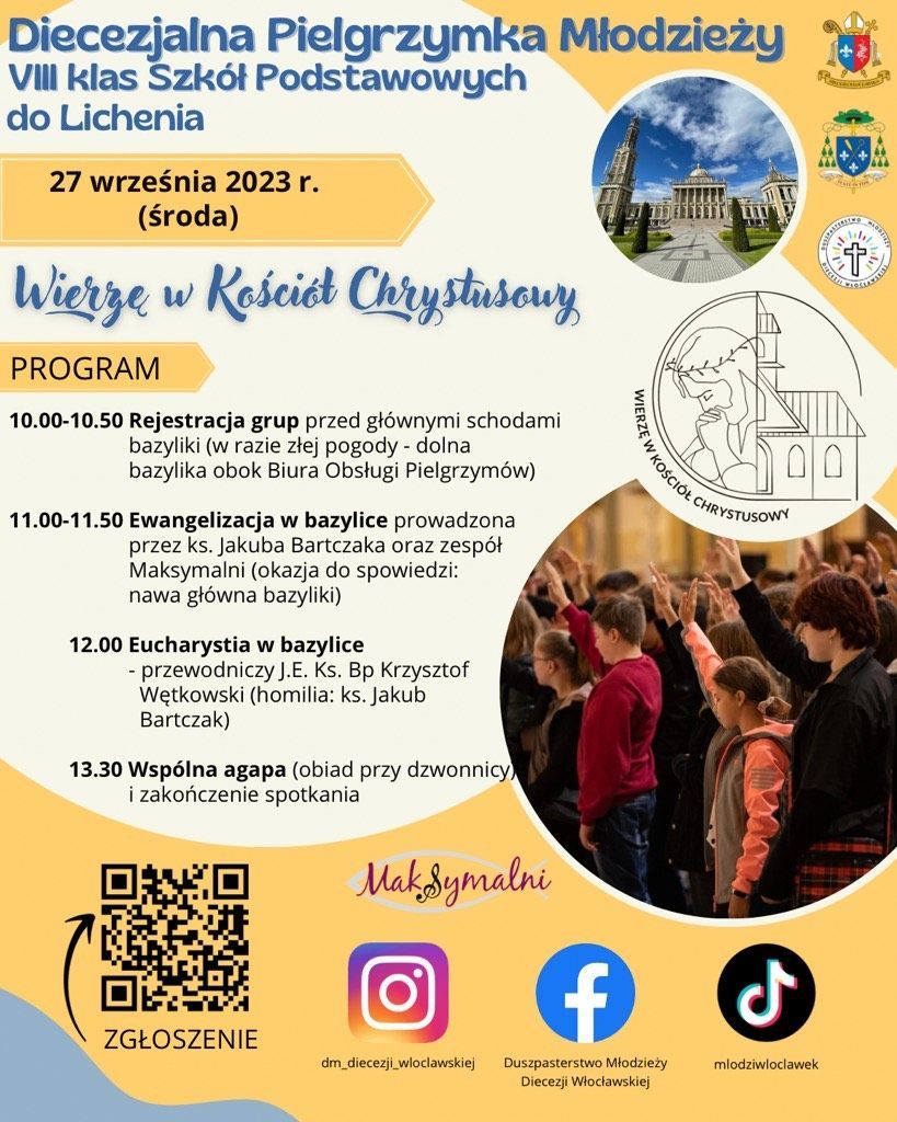 Pielgrzymka młodzieży VIII klas do Lichenia (zapowiedź)