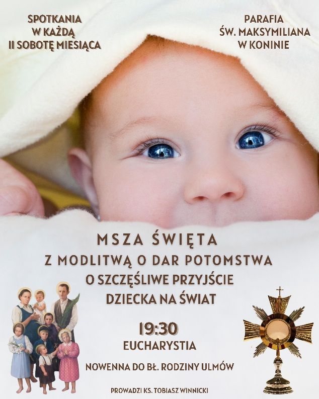 Konin: Msza św. z modlitwą o dar potomstwa (zaproszenie)