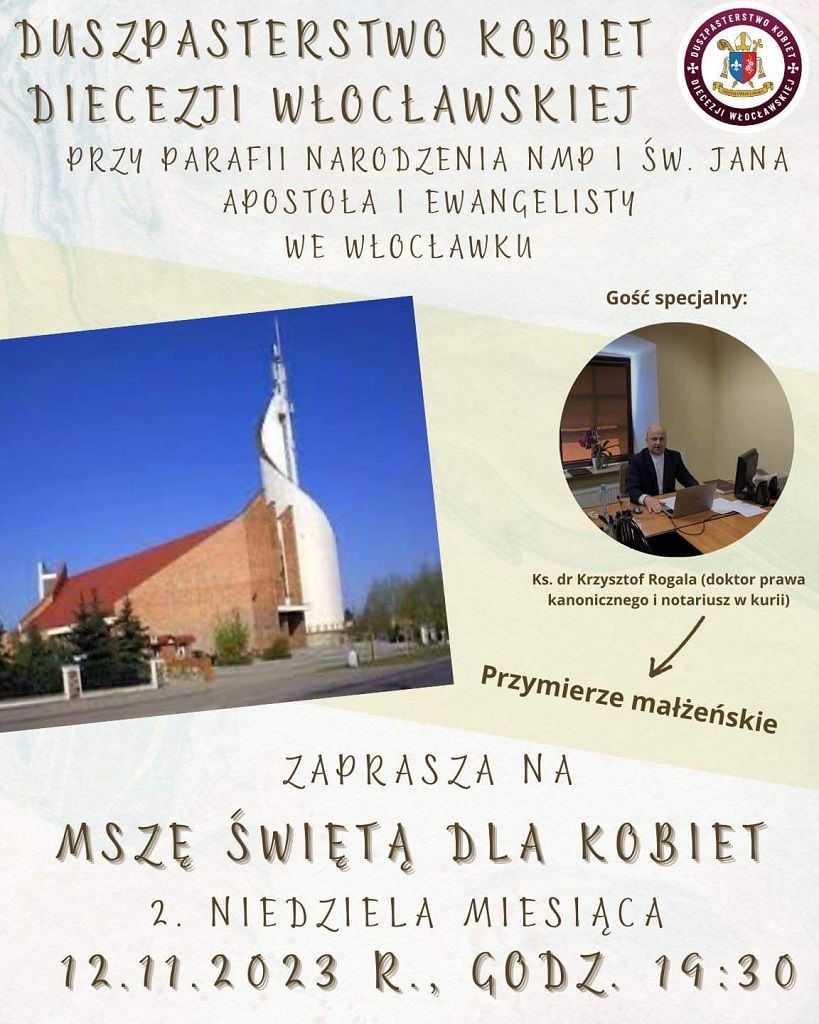 Włocławek: Msza św. dla kobiet (zaproszenie)
