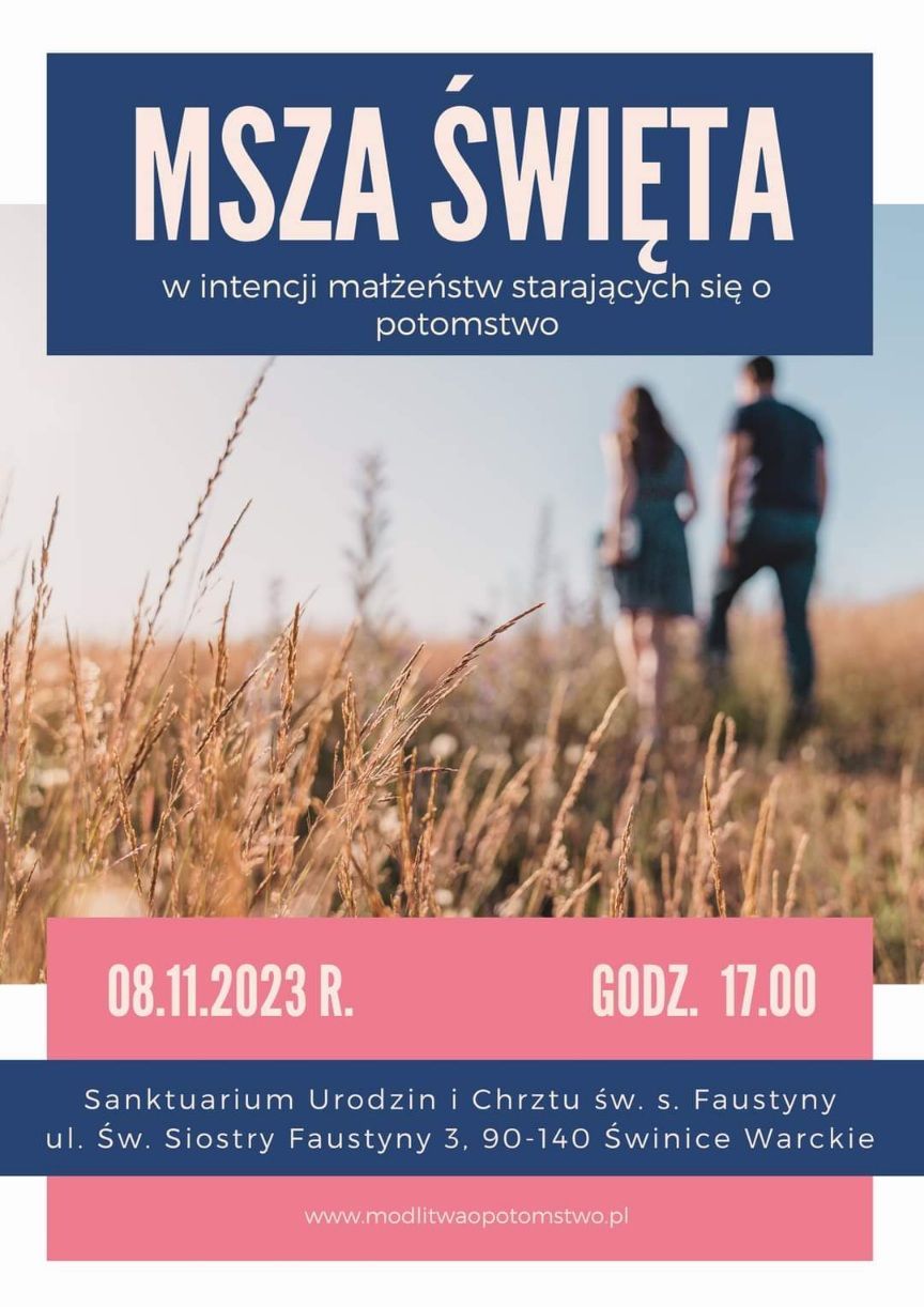 Świnice Warckie: Msza św. w intencji małżeństw starających się o potomstwo  (zaproszenie)