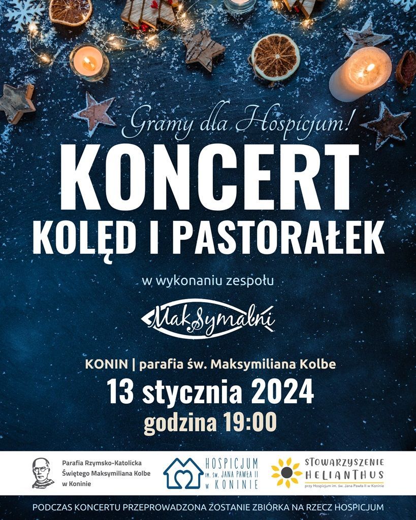 Konin: charytatywny koncert na rzecz hospicjum (zaproszenie)