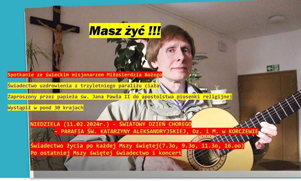 Korczew: spotkanie z misjonarzem Miłosierdzia Bożego (zaproszenie)