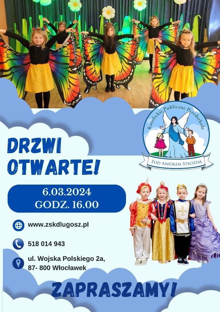 Drzwi otwarte w Katolickim Przedszkolu „Pod Aniołem Stróżem” (zaproszenie)