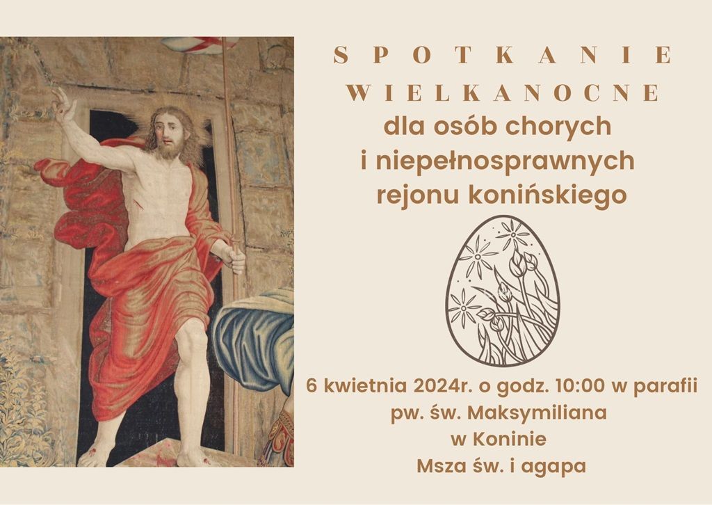 Konin: spotkanie dla osób chorych i niepełnosprawnych (zapowiedź)
