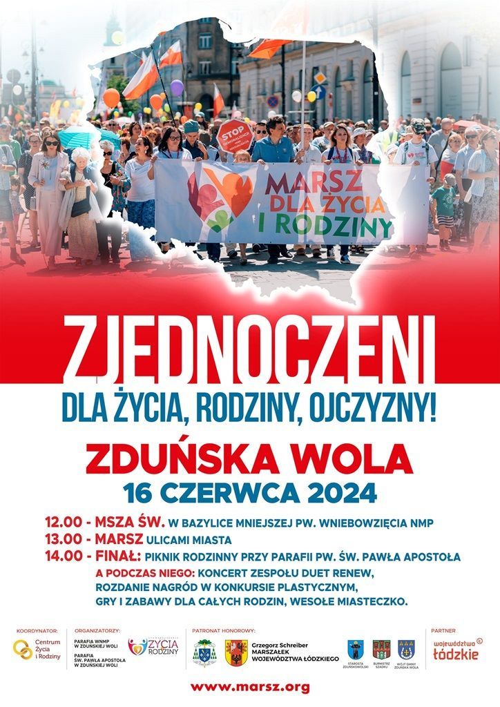Zduńska Wola: Marsz dla Życia i Rodziny (zaproszenie)