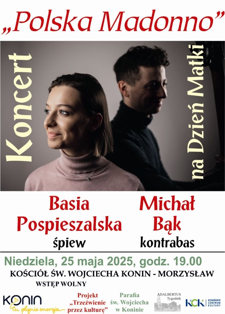 Konin: Msza św. trzeźwościowa i koncert „Polska Madonno” (zaproszenie)