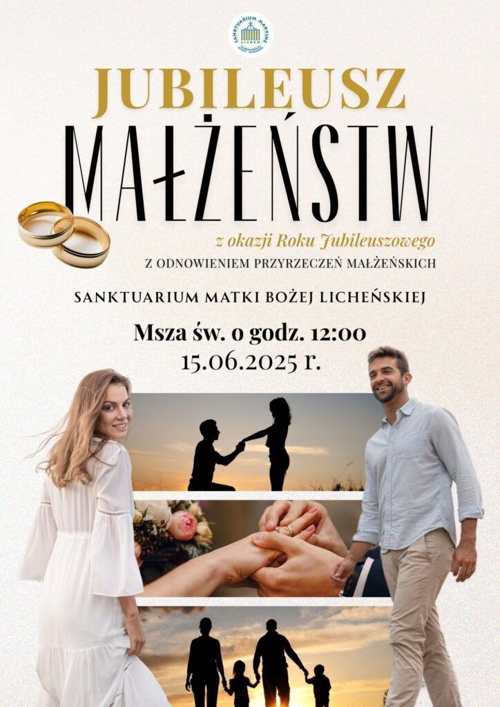 Licheń: Jubileusz małżeństwa (zaproszenie)